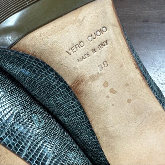 Giuseppe Zanotti Heels Womens 38/ US 8 Snake Print Pointed Toe Leather Pumps - Picture 8 of 11